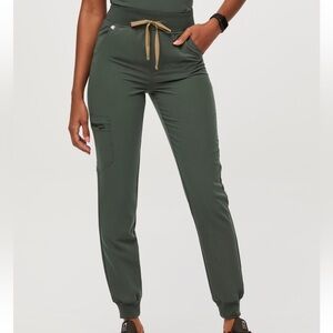 Figs Moss High Waisted Zamora Scrub Bottoms (XS)